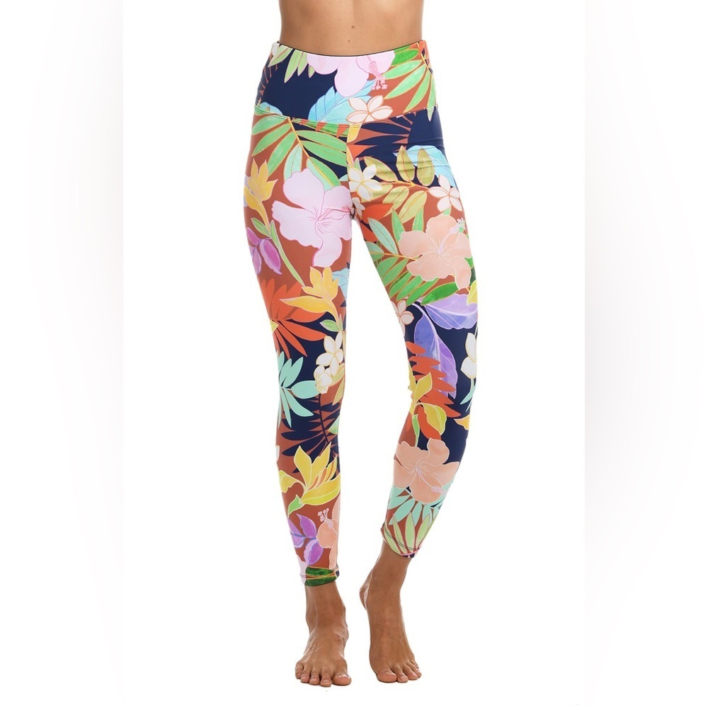 Citrus Women's High Waist Leggings Swimwear Reversible Size Small